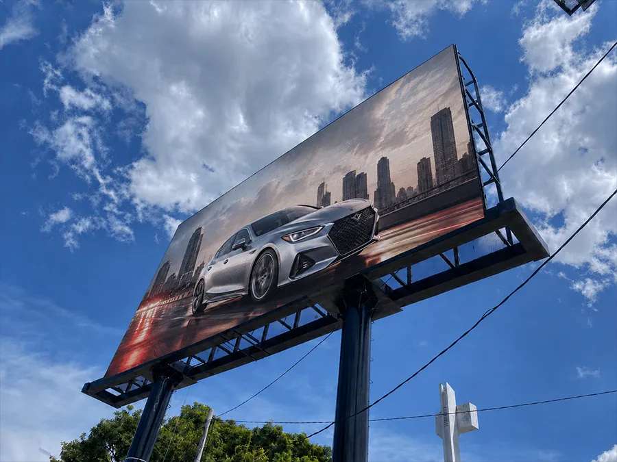 Outdoor LED billboard installed in Malaysia