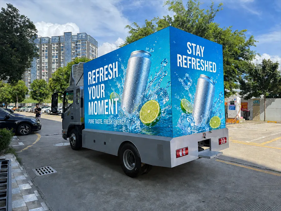 Iraqi customer customized truck mobile advertising LED display
