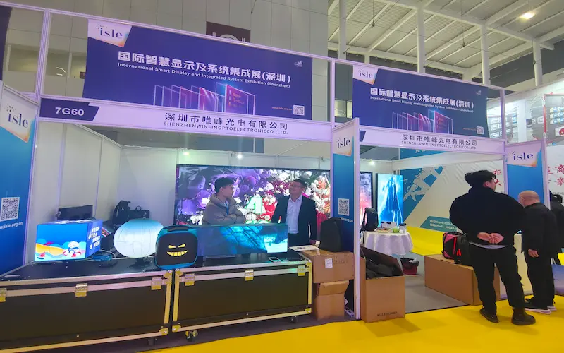 WINFIN LED exhibition booth showcasing LED displays
